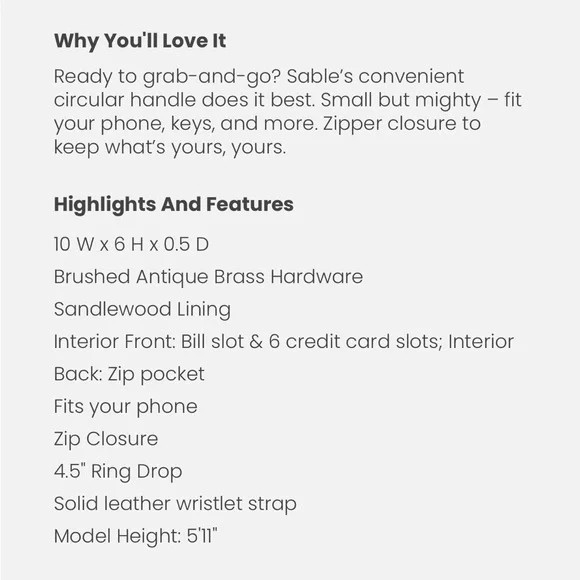 Hobo leather wristlet with tassel - Picture 5 of 5